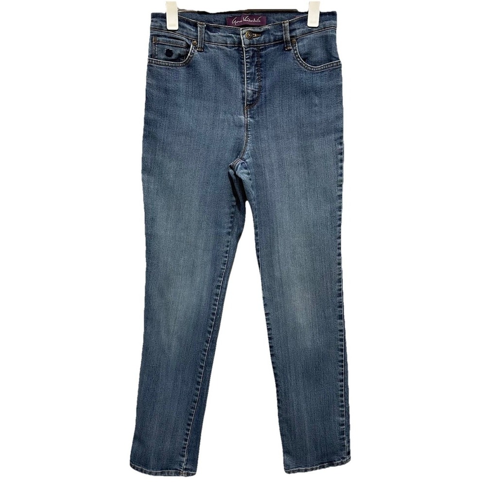Gloria Vanderbilt Denim Jeans Women's Size 4 Blue Amanda Straight Leg 5 Pockets